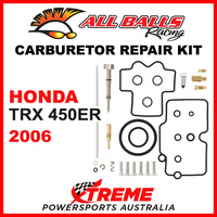All Balls 26-1214 Honda TRX450ER TRX 450ER 2006 Carburetor Repair Kit