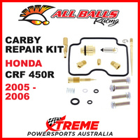 ALL BALLS 26-1465 CARBURETOR CARBY REPAIR KIT HONDA CRF450R CRF 450R 2005-2006