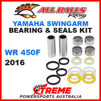 All Balls 28-1202 Yamaha WR450F WRF450 2016 Swingarm Bearing Kit