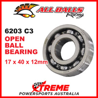 All Balls 6203 C3 Crankshaft 17x40x12mm Open Ball Bearing