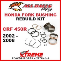 MX Fork Bushing Seal Kit Honda CRF450R CRF 450R 2002-2008 Dirt Bike Moto, All Balls 38-6020
