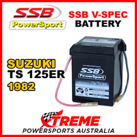 SSB 6V For Suzuki TS125ER TS 125ER 1982 V-Spec Dry Cell AGM Battery 4-V6N4-2A