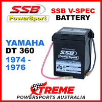Yamaha DT360 DT 360 1974 SSB 6V V-Spec Dry Cell AGM Battery 4-V6N4-2A