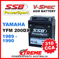 SSB 12V V-SPEC DRY CELL 310 CCA AGM BATTERY YAMAHA YFM200DX YFM 200DX 1989-1990
