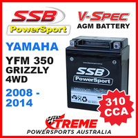 SSB 12V V-SPEC DRY CELL 310 CCA AGM BATTERY YAMAHA YFM350 GRIZZLY 4WD 2008-2014