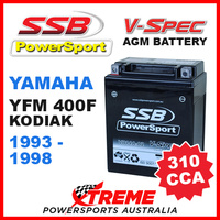 SSB 12V V-SPEC DRY CELL 310 CCA AGM BATTERY YAMAHA YFM400F KODIAK 1993-1998