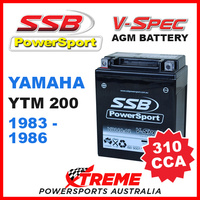 SSB 12V V-SPEC DRY CELL 310 CCA AGM BATTERY YAMAHA YTM200 YTM 200 1983-1986