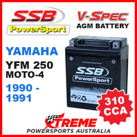 SSB 12V V-SPEC DRY CELL 310 CCA AGM BATTERY YAMAHA YFM250 MOTO-4 1990-1991