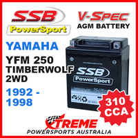 SSB 12V V-SPEC DRY CELL 310 CCA AGM BATTERY YFM250 TIMBERWOLF 2WD 1992-1998