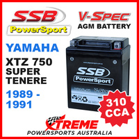 SSB 12V V-SPEC DRY CELL 310 CCA AGM BATTERY YAMAHA XTZ750 SUPER TENERE 1989-1991