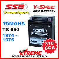 SSB 12V V-SPEC DRY CELL 310 CCA AGM BATTERY YAMAHA TX650 TX 650 1974-1976