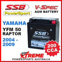 SSB 12V V-SPEC DRY CELL 200 CCA AGM BATTERY YAMAHA YFM50 YFM 50 RAPTOR 2004-2009