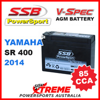 SSB 12V V-SPEC DRY CELL 85 CCA AGM BATTERY YAMAHA SR400 SR 400 2014 VT4B-4
