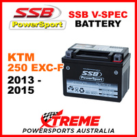 SSB Powersport 12V KTM 250 EXC-F EXCF 2013-2015 105 CCA V-Spec Battery VTX4L-BS