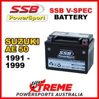 SSB Powersport 12V For Suzuki AE50 AE 50 1991-1999 105 CCA V-Spec Battery VTX4L-BS