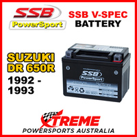 SSB Powersport 12V For Suzuki DR650R 1992-1993 105 CCA V-Spec Battery VTX4L-BS