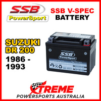 SSB Powersport 12V For Suzuki DR200 DR 200 1986-1993 105 CCA V-Spec Battery VTX4L-BS