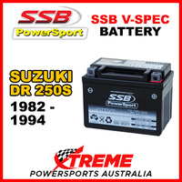 SSB Powersport 12V For Suzuki DR250S DR 250S 82-94 105 CCA V-Spec Battery VTX4L-BS
