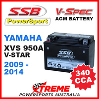 SSB 12V V-SPEC DRY CELL 340 CCA AGM BATTERY YAMAHA XVS950A V-STAR 2009-2014