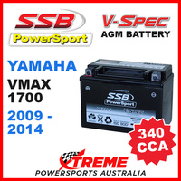 SSB 12V V-SPEC DRY CELL 340 CCA AGM BATTERY YAMAHA VMAX1700 VMAX 1700 2009-2014