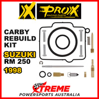 Pro-X For Suzuki RM250 RM 250 1998 Carb Carburetor Repair Kit 44.55.10189