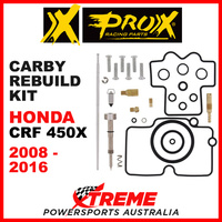 Pro-X Honda CRF450X CRF 450X 2008-2016 Carburetor Rebuild Kit 44.55.10473