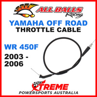 ALL BALLS 45-1176 MX YAMAHA THROTTLE CABLE WR450F WRF450 2003-2006 OFF ROAD