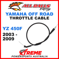 ALL BALLS 45-1176 MX YAMAHA THROTTLE CABLE YZ450F YZF450 2003-2009 OFF ROAD