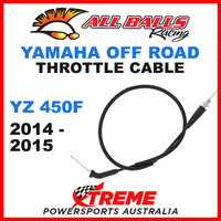 ALL BALLS 45-1250 MX YAMAHA THROTTLE CABLE YZ450F YZF450 2014-2015 OFF ROAD