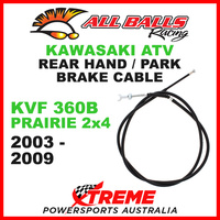 45-4034 Kawasaki KVF360B Prairie 2x4 2003-2009 ATV Rear Handbrake Park Cable