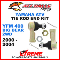All Balls 51-1007 Yamaha YFM400 Big Bear 2WD 2000-2004 ATV Tie Rod End Kit