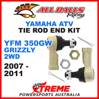 All Balls 51-1007 Yamaha YFM350GW Grizzly 2WD 2007-2011 ATV Tie Rod End Kit