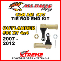 All Balls 51-1009 Can AM Outlander 500 XT 4x4 2007-2012 Tie Rod End Kit