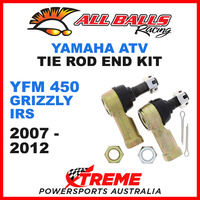 All Balls 51-1031 Yamaha YFM450 Grizzly IRS 2007-2012 ATV Tie Rod End Kit