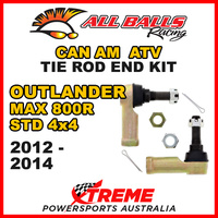 All Balls 51-1034 Can Am Outlander MAX 800R STD 4x4 2012-2014 Tie Rod End Kit