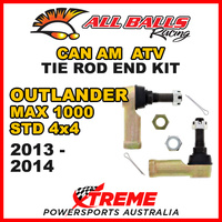 All Balls 51-1034 Can Am Outlander MAX 1000 STD 4x4 2013-2014 Tie Rod End Kit