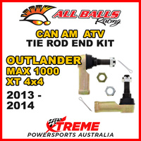 All Balls 51-1034 Can Am Outlander MAX 1000 XT 4x4 2013-2014 Tie Rod End Kit