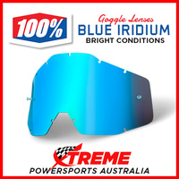 51002-002-02 100 Percent RACECRAFT/ACCURI/STRATA Replacement Lens Blue Mirror/Smoke