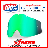 51002-005-02 100 Percent RACECRAFT/ACCURI/STRATA Replacement Lens Green Mirror/Smoke