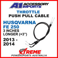 A1 Powerparts Husaberg FE250 2013-2014 +3" Throttle Push/Pull Cable 54-122-10