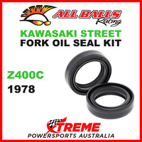 All Balls 55-107 Kawasaki Z400C Z 400C 1978 Fork Oil Seal Kit 33x46x11