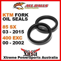 All Balls 55-114 KTM 85SX 85 SX 2003-2015 400 EXC 400EXC 00-2002 Fork Oil Seal Kit 43x52.7x9.5/10.5