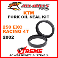 All Balls 55-114 KTM 250EXC-F 250 EXC-F Racing 4T 2002 Fork Oil Seal Kit 43x52.7x9.5/10.5