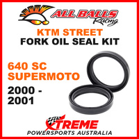 All Balls 55-114 KTM 640 SC Supermoto 2000-2001 Fork Oil Seal Kit 43x52.7x9.5/10.5