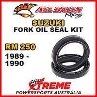 All Balls 55-117 For Suzuki RM250 RM 250 1989-1990 Fork Oil Seal Kit 41x53x8/10.5