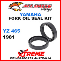 All Balls 55-122 Yamaha YZ465 YZ 465 1981 Fork Oil Seal Kit 43x55x10.5