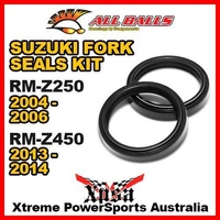 All Balls 55-132 For Suzuki RMZ250 2004-2006 RMZ450 2013-2014 Fork Oil Seal Kit 48x58.2x8.5/10.5