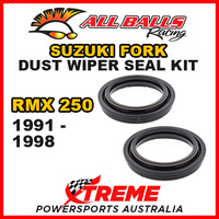 All Balls 57-101 For Suzuki RMX250 1991-1998 Fork Dust Wiper Seal Kit 45x57.5x13.3