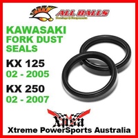 Fork Dust Seals Kawasaki KX125 KX 125 02-2005 KX250 250 02-2007, All Balls 57-105
