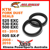 Fork Dust Seals KTM 525EXC 530EXC 500EXC 03-2015 505 SXF 08-10, All Balls 57-105